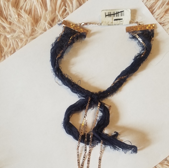 free people dark blue and copper colored choker - Picture 3 of 3